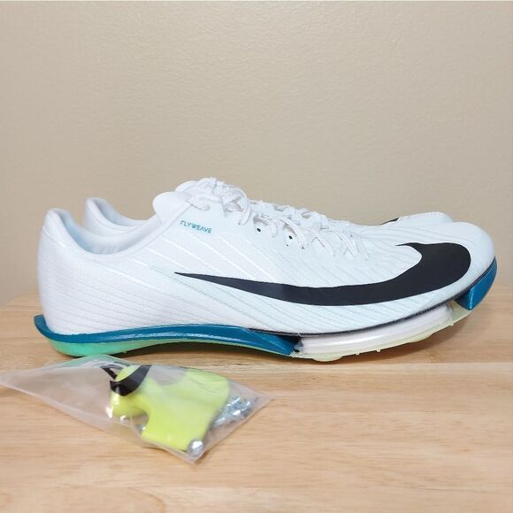 Nike Air Zoom Maxfly 2 Track Spikes White Green Black FD8395-102 Men's Size 13 - Picture 1 of 7